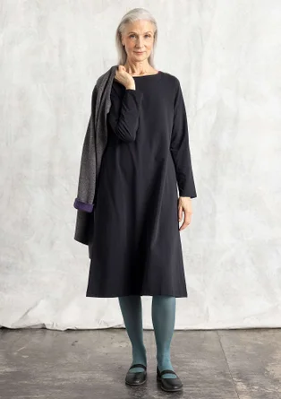 Jerseykleid „Mona“ aus Bio-Baumwolle/Elasthan - schwarz