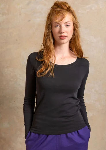 Jerseyshirt aus Bio-Baumwolle - schwarz
