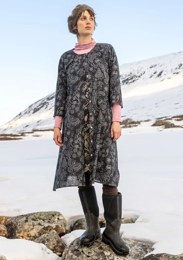 Jurk "Denali" van geweven biologisch katoen - zwart