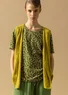 Knit vest in linen/recycled cotton (lime green L)