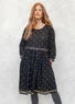 Robe tissée à motif "Signe" en coton bio (noir XXL)