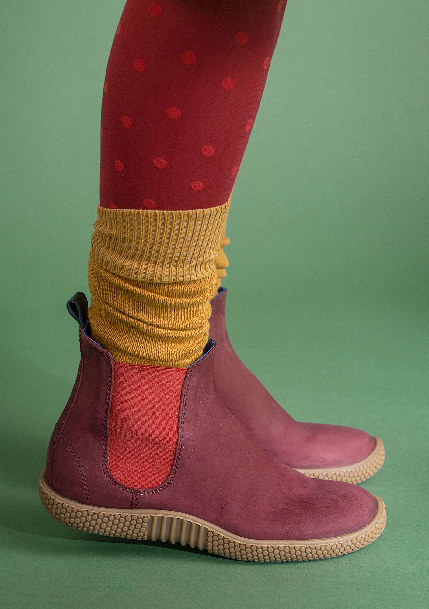 Nubuck boots burgundy
