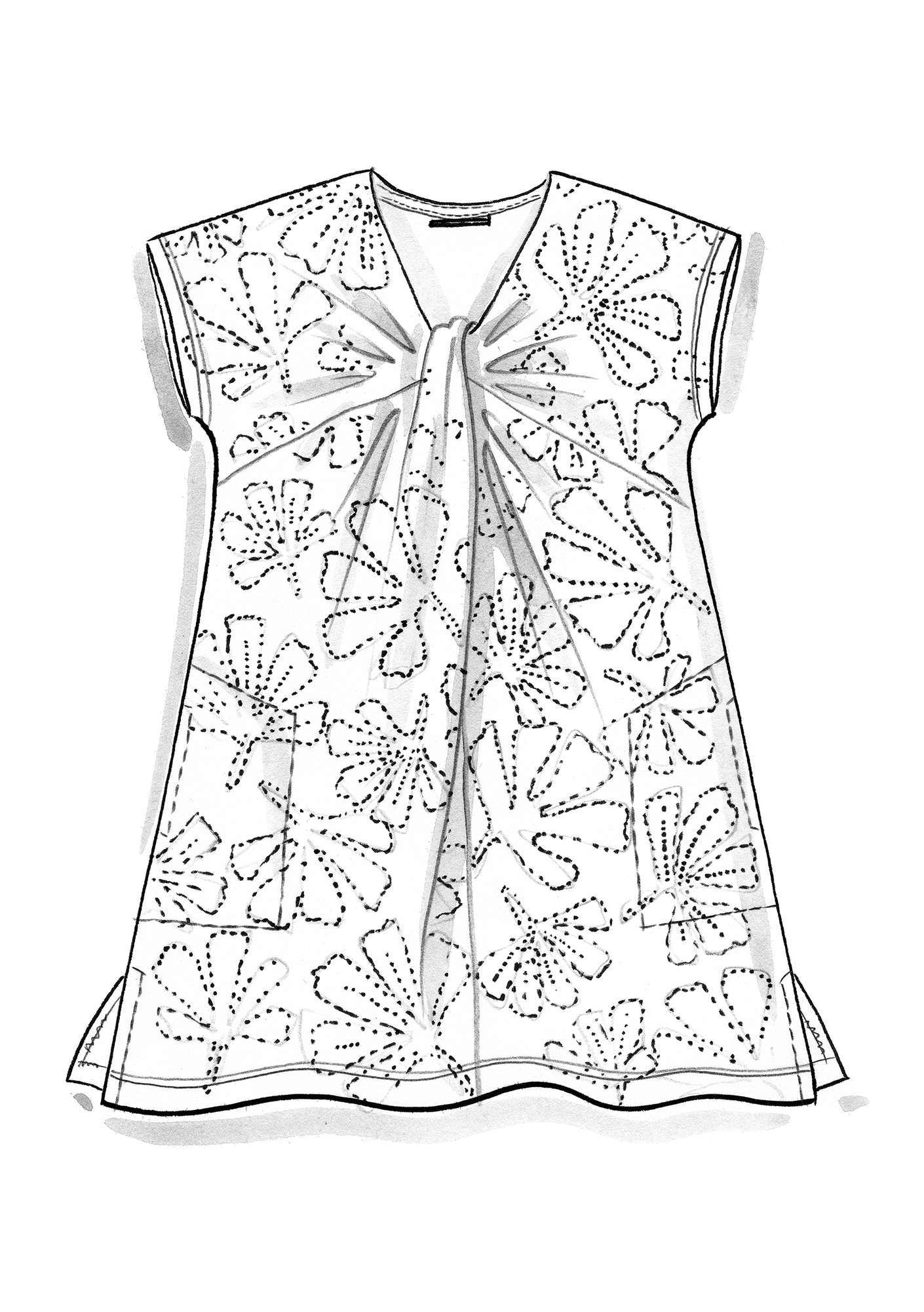  Akiko  modal/elastane jersey tunic wisteria