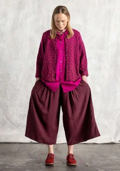 “Siv” recycled/organic cotton cardigan - red cabbage