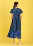 Robe "Ikat" en coton tissé (indigo S)