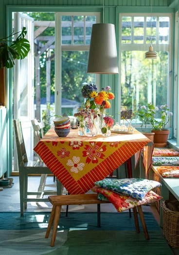 Tischdecke „Soni“ aus Bio-Baumwolle - kurkuma