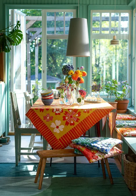 Tischdecke „Soni“ aus Bio-Baumwolle - kurkuma