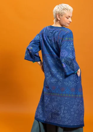 “Cassiopeia” woven organic cotton/silk dress - porcelain blue