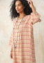 “Lillian” linen woven dress pink sand/patterned thumbnail