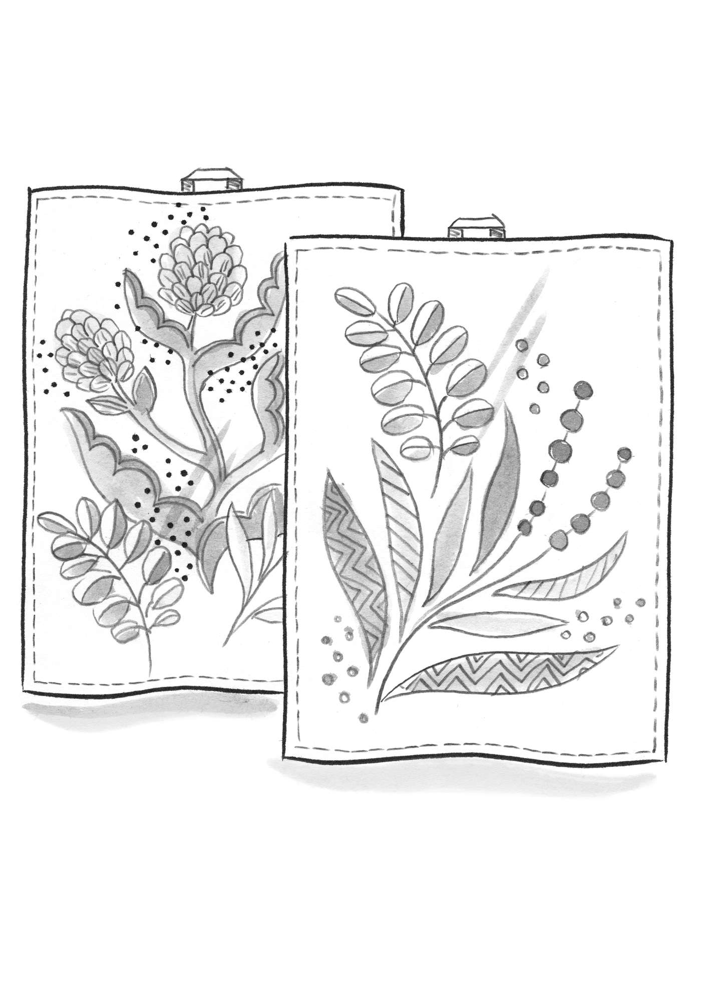 “Artichoke” organic cotton tea towels, 2-pack