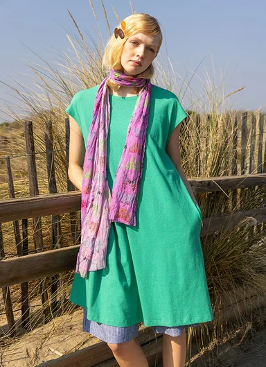 Jersey tunic in organic cotton/linen