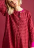Woven “Asta” dress in linen (fig/patterned XS)