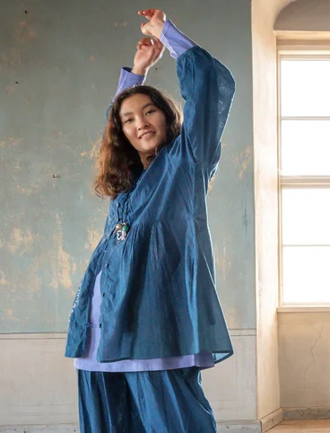 “Buij” tunic in organic cotton - indigo