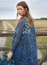 “Earth” dress in woven organic cotton/linen (grey blue S)