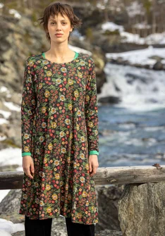 Tricot jurk "Rosebay" van lyocell/elastaan - zwart