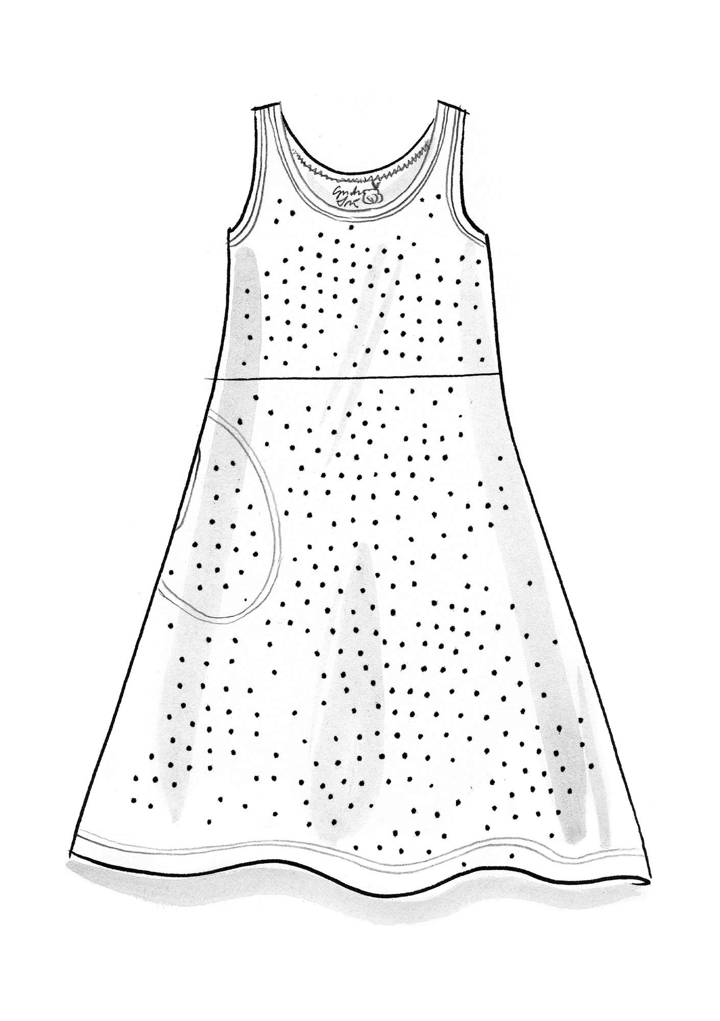 “Pytte” jersey dress made of organic cotton/modal/elastane cochinea/patterned