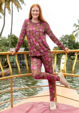 Leggings «Cress» i lyocell/elastan - vinrød