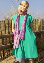 Jersey tunic in organic cotton/linen - light oriental green