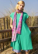 Jersey tunic in organic cotton/linen - light oriental green