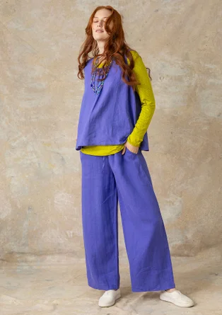 Woven linen pants - sky blue