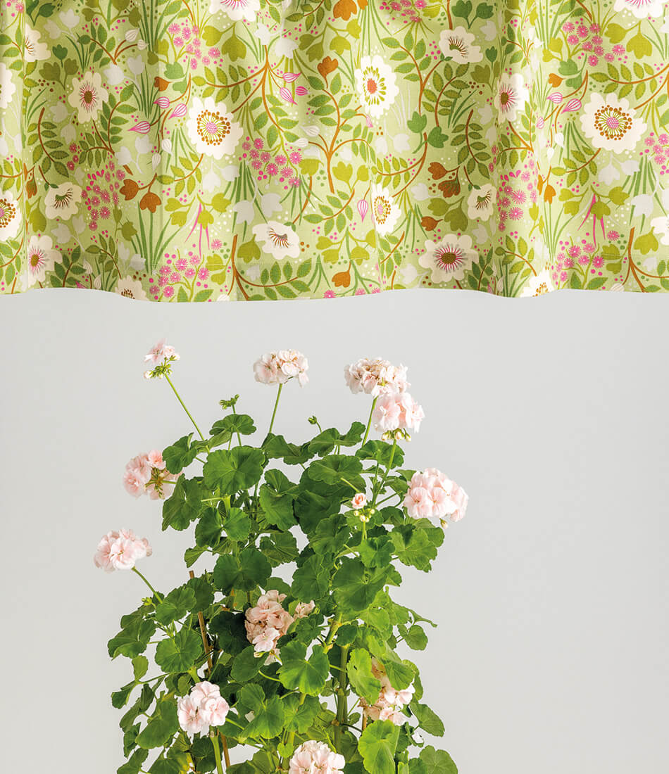 “Primavera” curtain valance in organic cotton