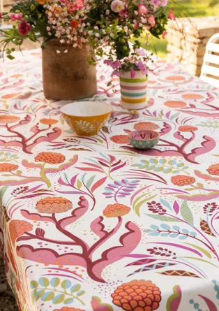 “Artichoke” tablecloth in organic cotton - multicoloured