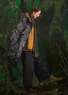 Parka "Petronella" en coton recyclé/biologique (gris cendré/motif XS)