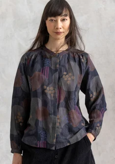 Bluse „Fizz“ aus Leinen/Modal - schwarz