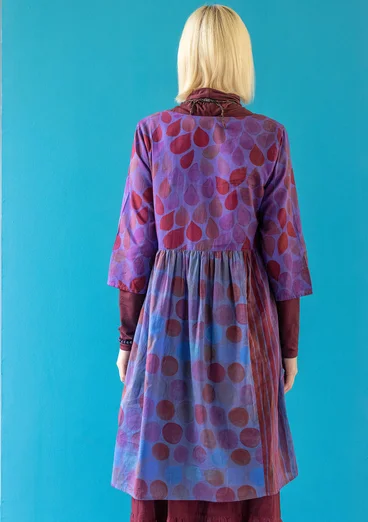 “Paris” woven dress in organic cotton - blackberry