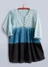 "Marigold" organic cotton smock blouse (indigo S)