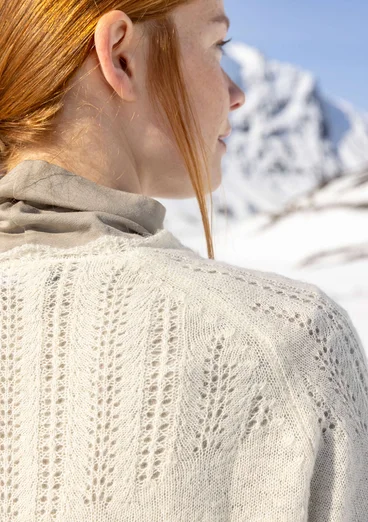 Trøje "Forgetmenot" i alpakamiks - ubleget