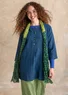 Woven linen tunic (Pacific blue XS)