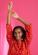 “Polli” sweater in organic/recycled cotton - chilli