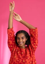 “Polli” sweater in organic/recycled cotton - chilli