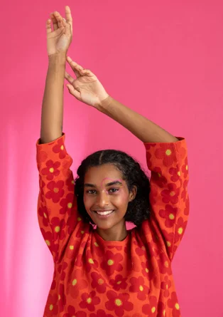 Pullover „Polli“ aus Bio-/Recycling-Baumwolle - chili