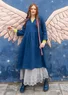 “Bodil” woven linen dress (indigo blue XS)