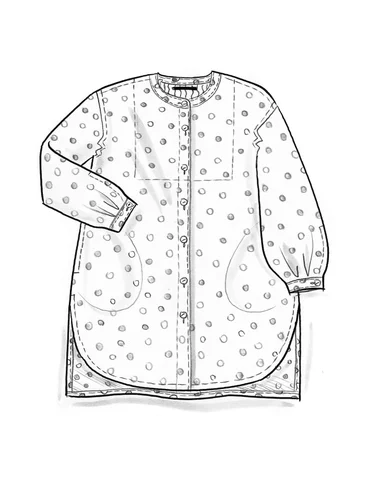 Vevd skjorte «Ella» i økologisk bomull - ljusgr