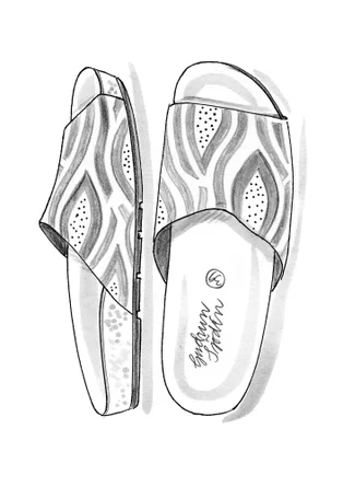Sandalen "Botswana" met kurken zool - oester