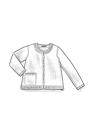 “Mossfire” lambswool blend cardigan - grass green/melange