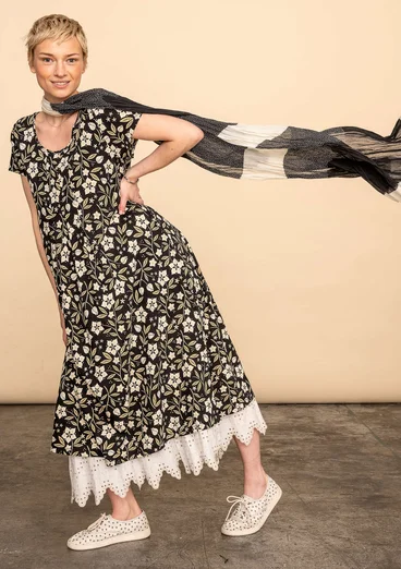 Robe "Primrose" en jersey de coton biologique - cassis noir