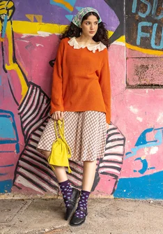 Pullover „Pauline“ aus Bio-/Recycling-Baumwolle - gebranntes orange