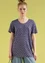 “Billie” organic cotton/modal short-sleeve top (dark indigo/patterned M)