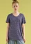 “Billie” organic cotton/modal short-sleeve top (dark indigo/patterned XS)