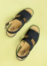 Sandalen van nubuck - svart