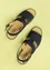 Sandalen aus Nubukleder (schwarz 39)