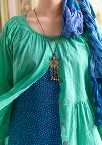“Insta” organic cotton smock blouse - light oriental green