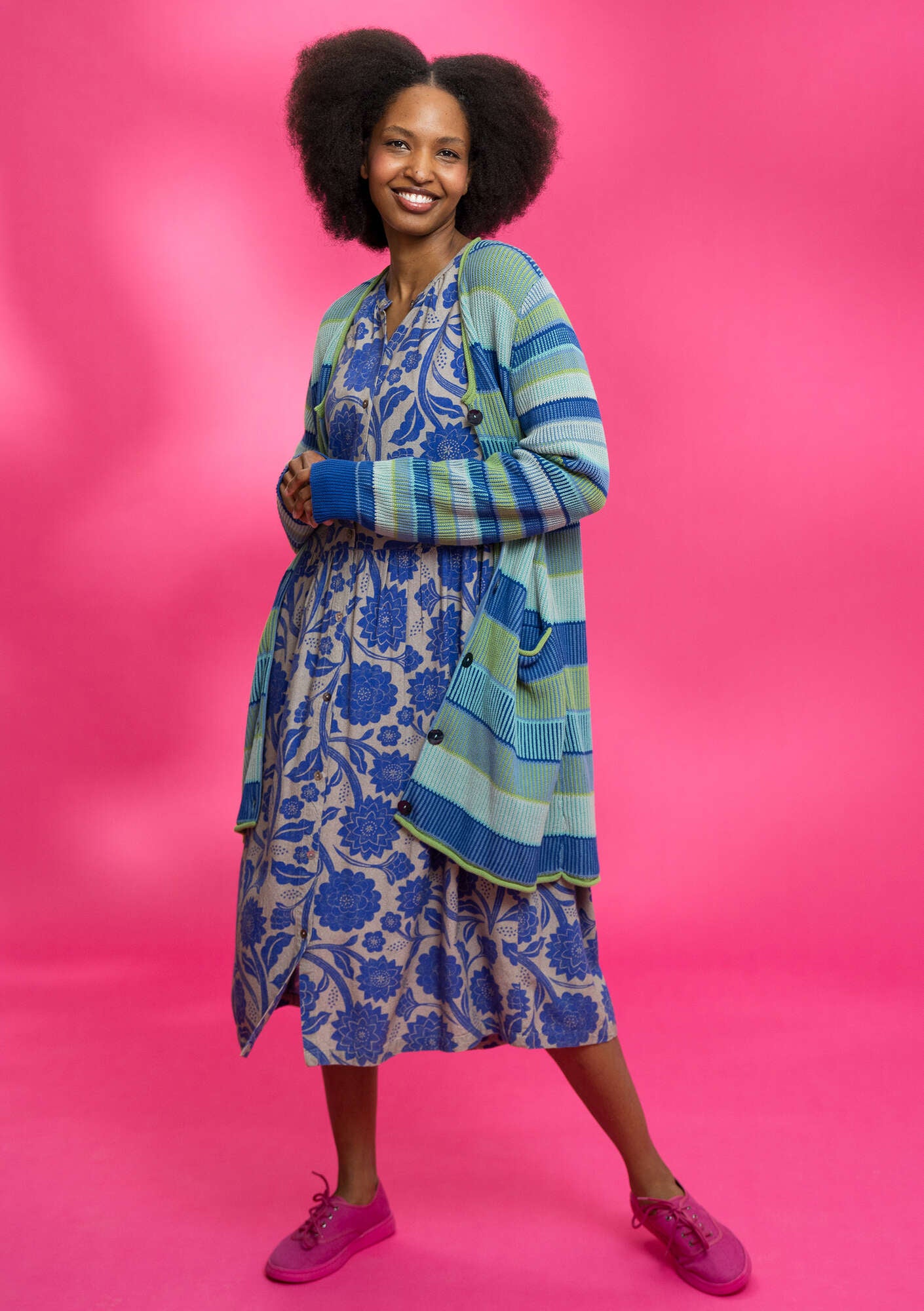Andromeda” long cardigan in organic/recycled cotton gudrunsjoden.com