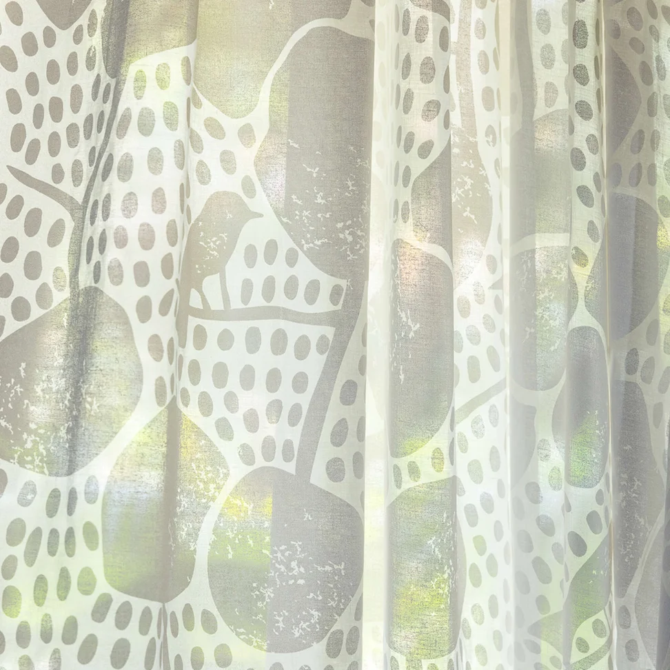 “Galapagos” organic cotton curtain - white