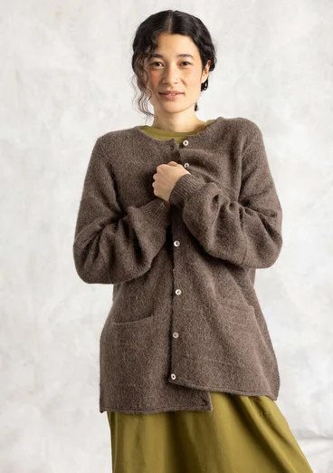 Strickjacke aus Alpakawollgemisch - hellkartoffel-melange