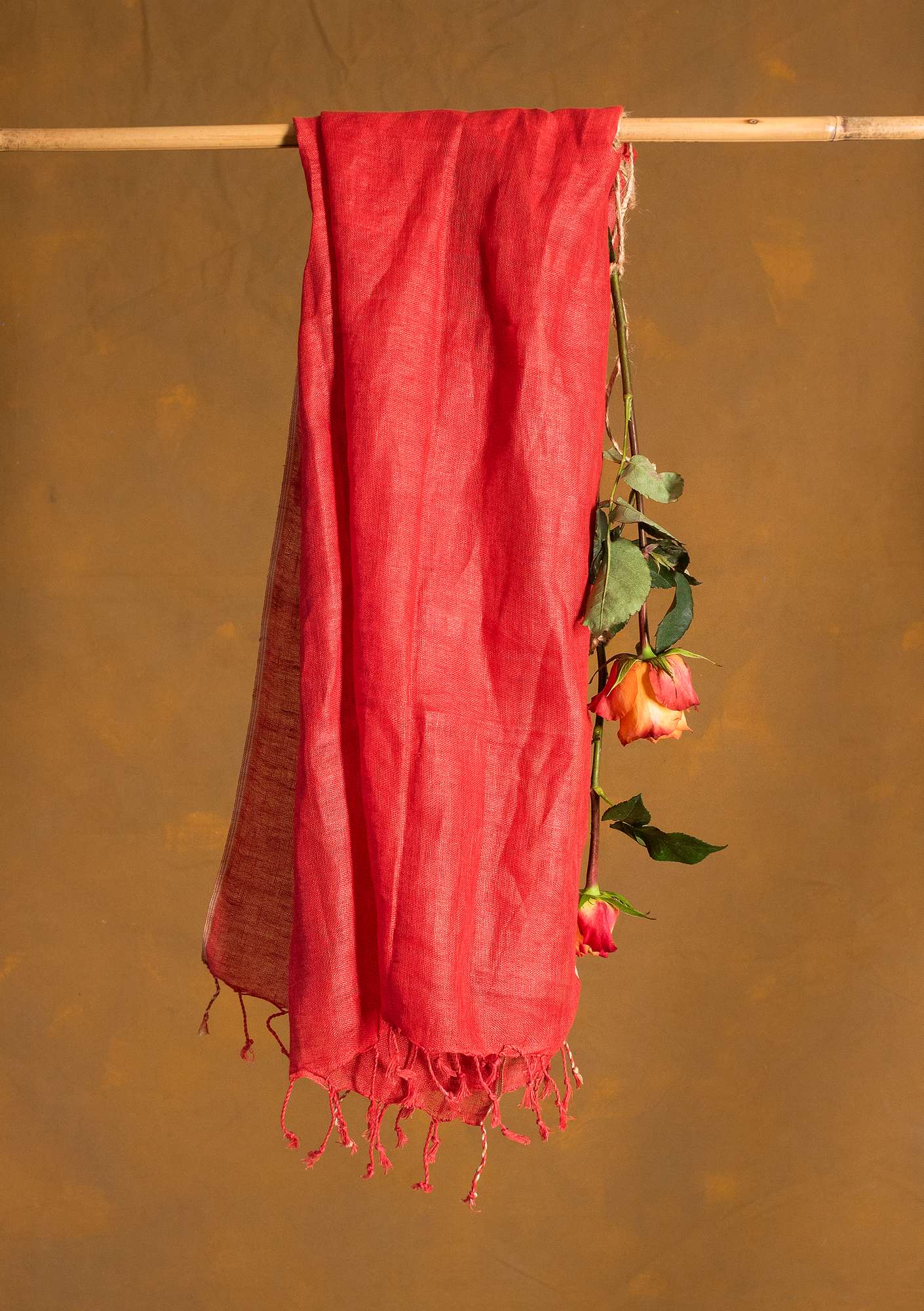 Linen shawl poppy